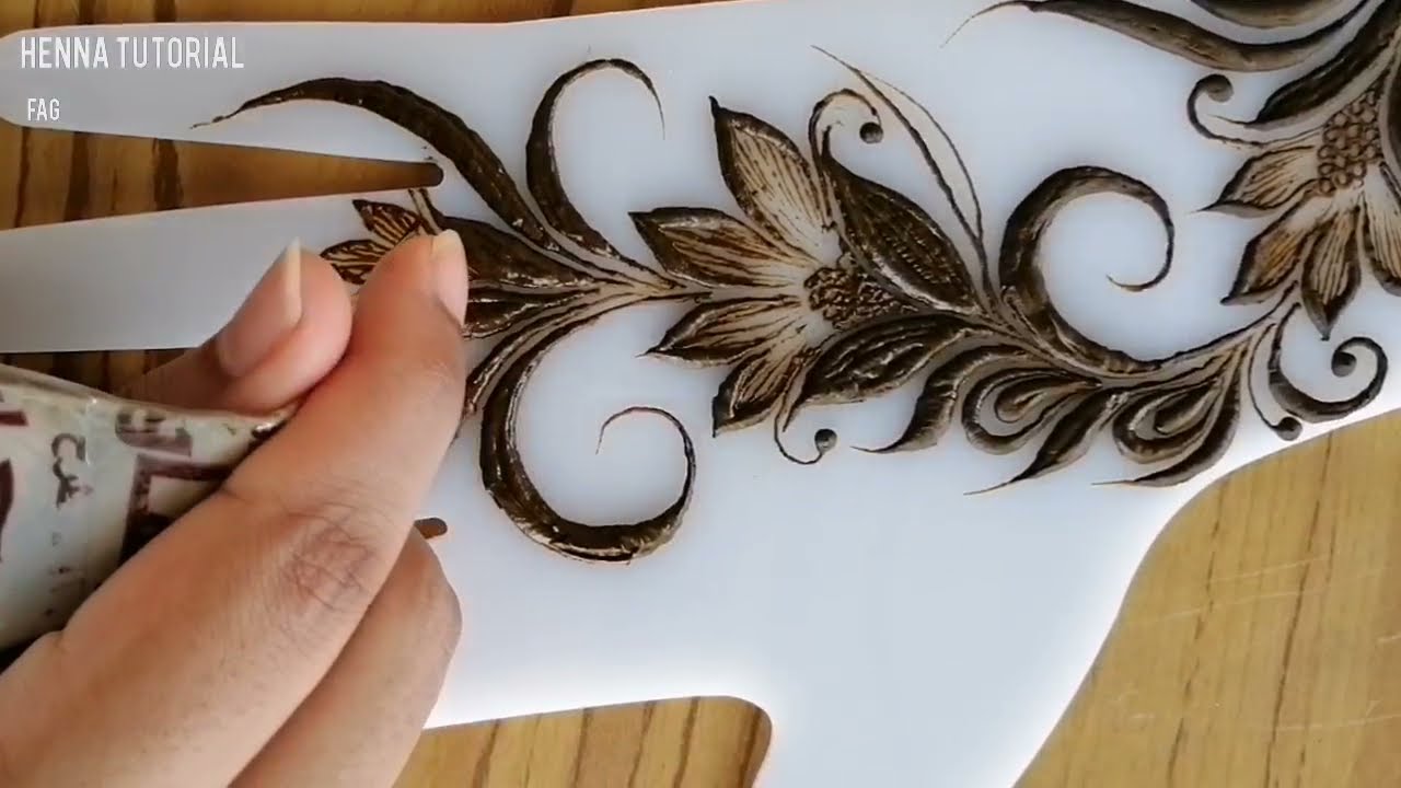 How to : HENNA TUTORIAL ¦¦ نقش حناء  خليجي ¦¦ فاطمة