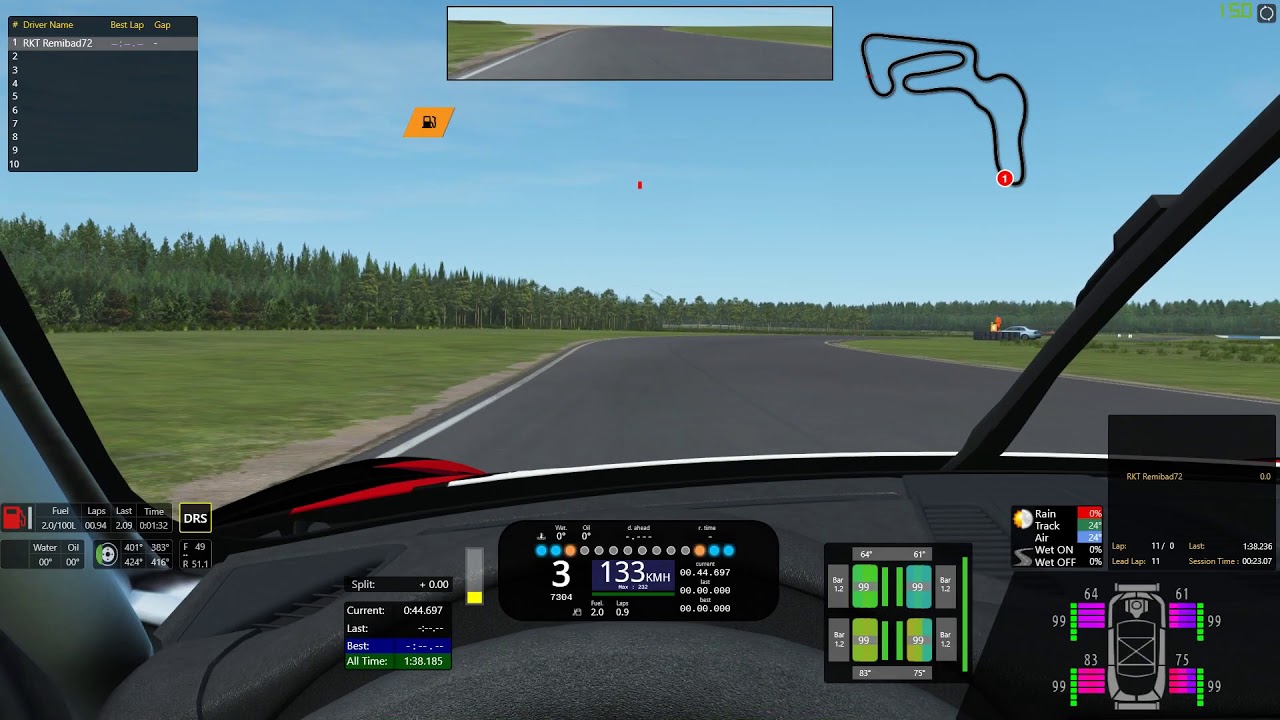 rF2 - Porsche Cup - Botniaring Chicane - 1:37.586