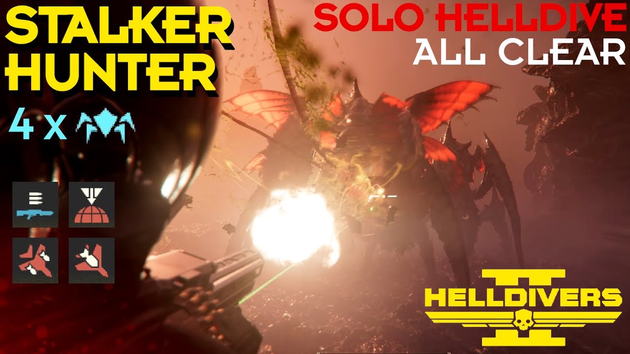 Helldivers 2 // Stalker Hunter - Terminid Solo Helldive - All Clear - Adjudicator & Stalwart Build