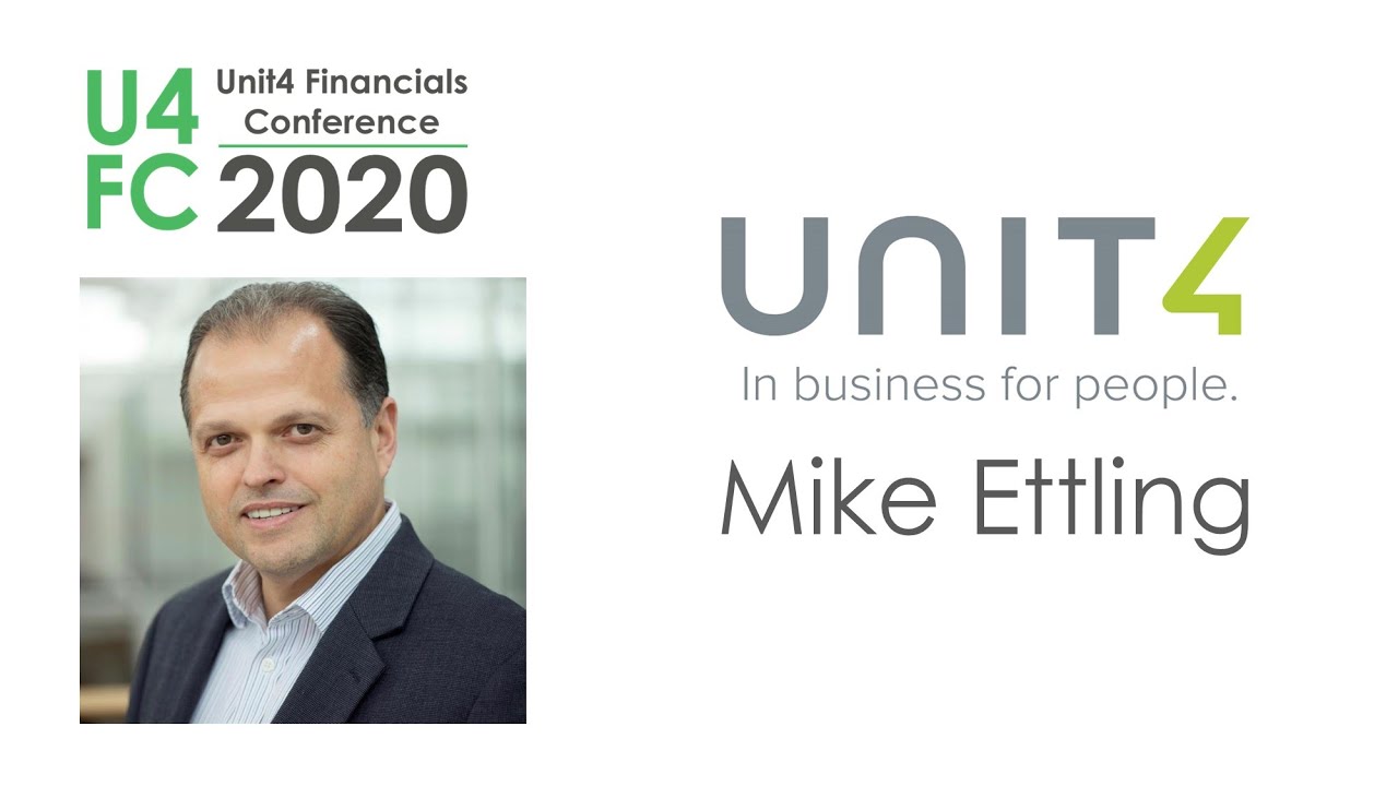 Unit4 CEO Mike Ettling speaking at the Millennium Consulting Unit4 Financials Conference 2020