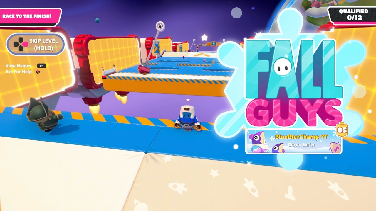 Fall Guys: Cosmic Highway in 2 row moment [Audio Broken]