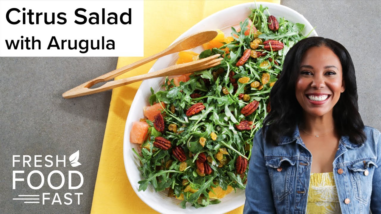 Vanessa Rissetto's Quick And Delicious Citrus Salad with Arugula and Pecans