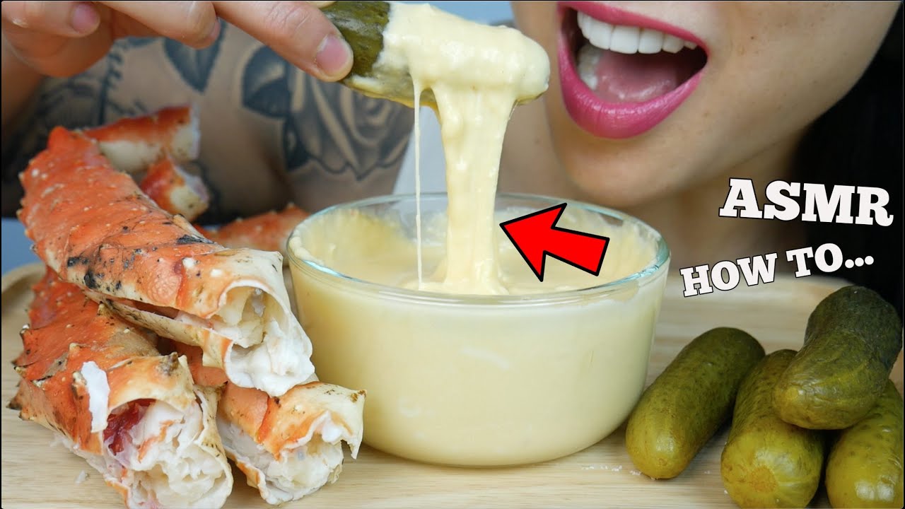 ASMR CHEESE FONDUE *RECIPE KING CRAB + PICKLES (EATING SOUNDS) NO TALKING | SAS-ASMR
