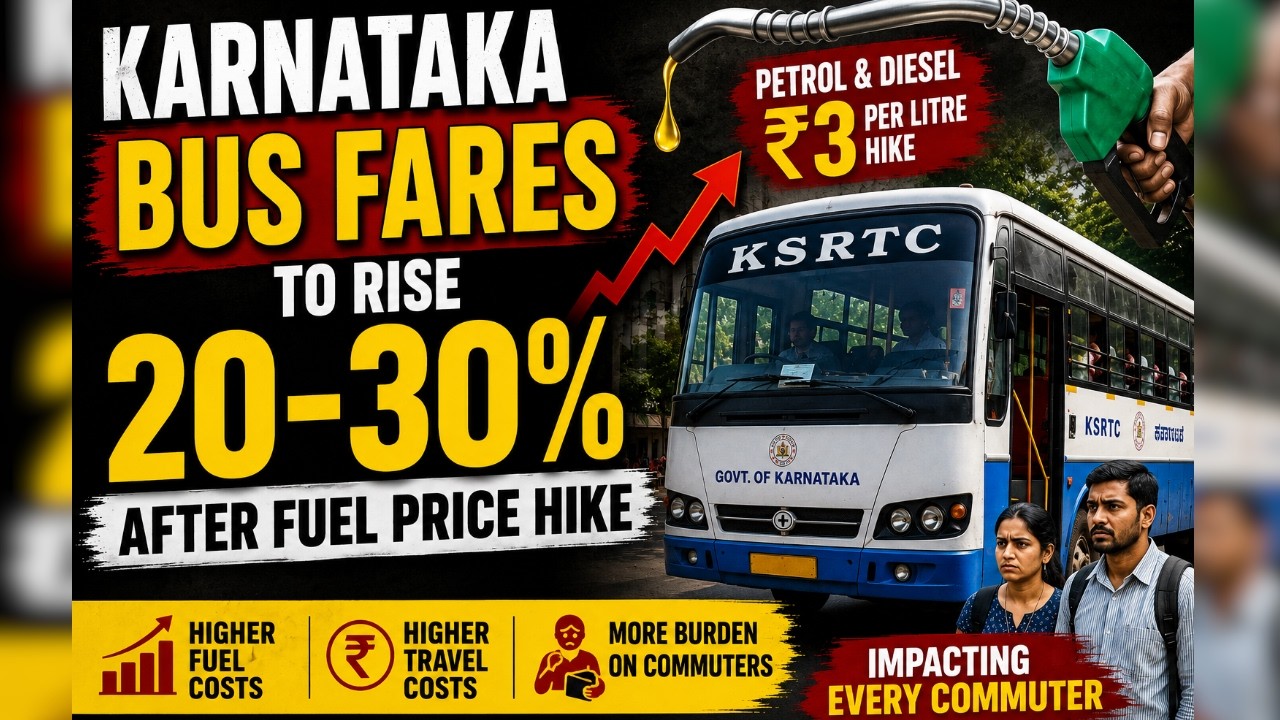 Karnataka Bus Fares to Rise 20&ndash;30% After Fuel Price Hike