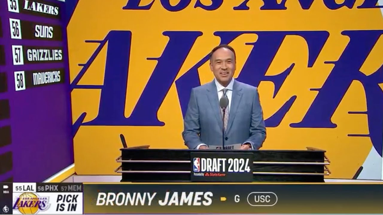 The Lakers select Bronny James with 55th Overall Pick 🔥 | 2024 NBA Draft