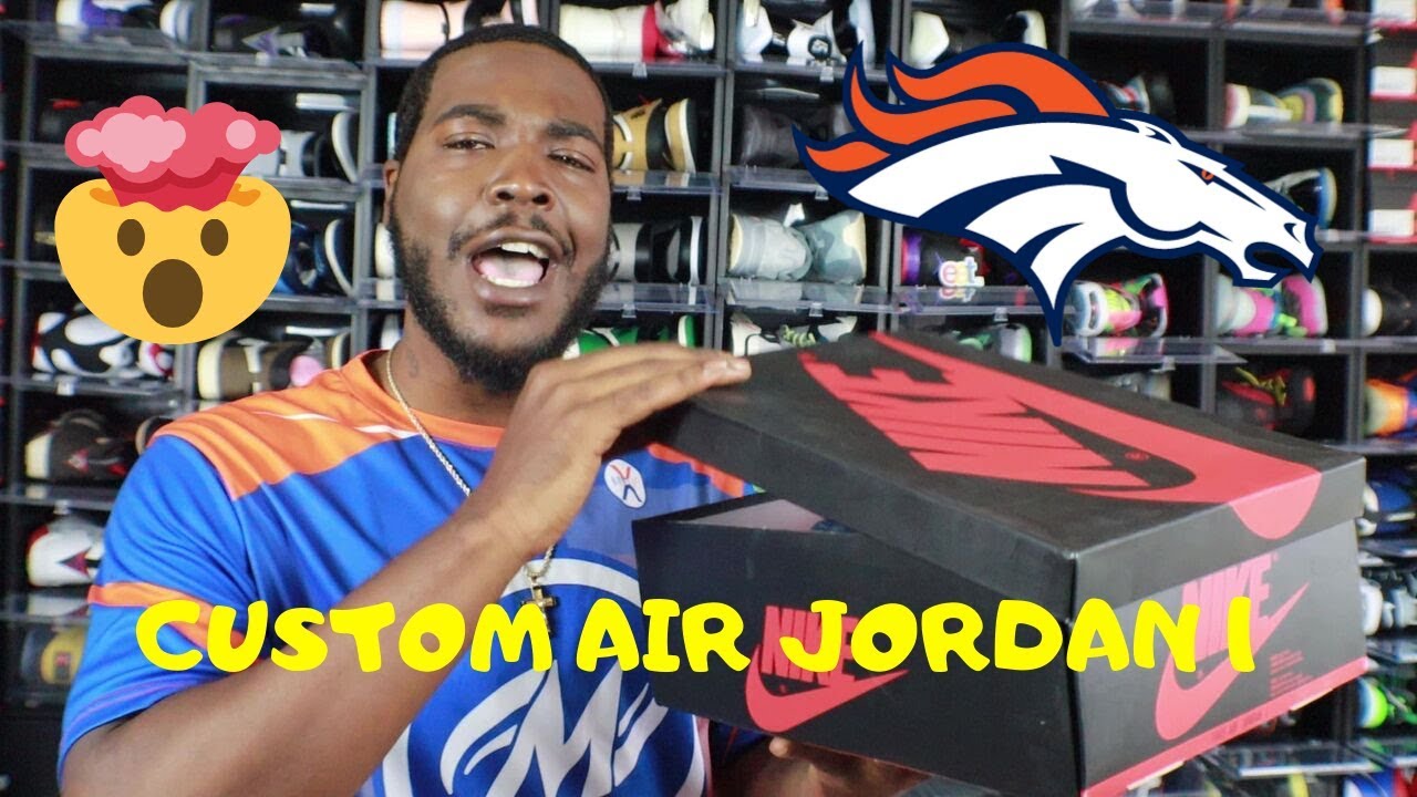 CUSTOM NIKE AIR JORDAN 1 "DENVER BRONCOS" BY @sneakerfandan