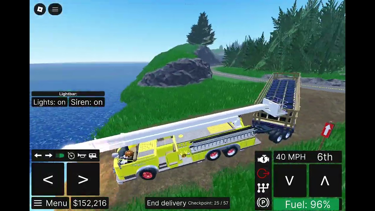 Off Roading Epic Fire Truck Transport Deliver old barrels Gameplay #16