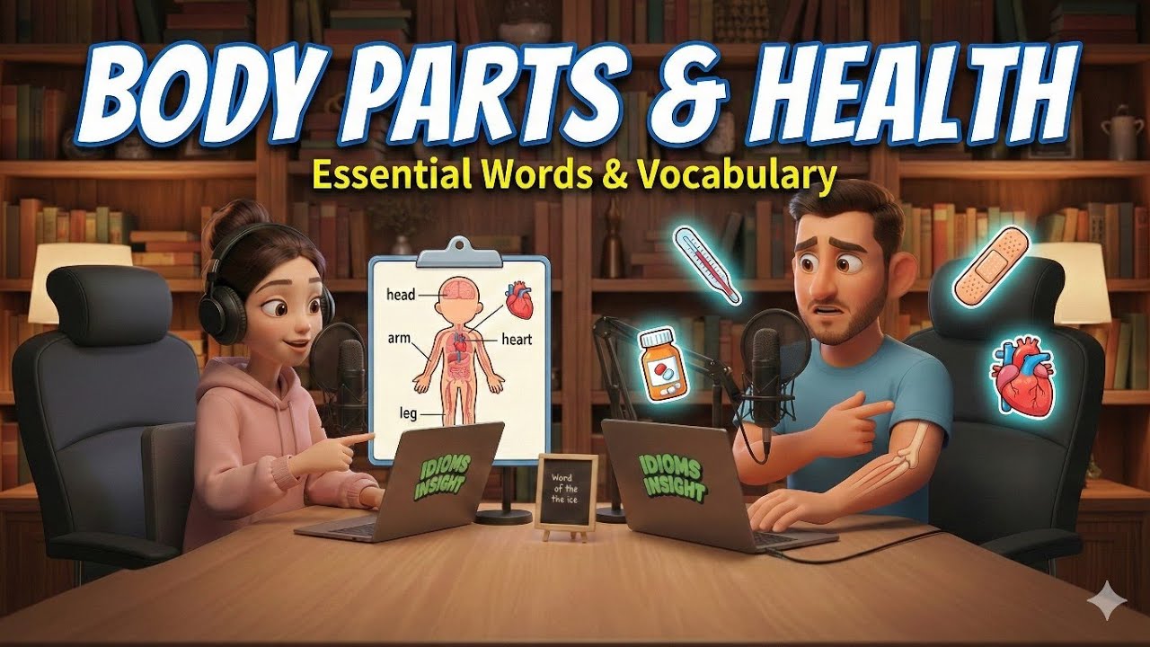 Body Parts & Health: Essential Words |English for beginners podcast DAY 16/30