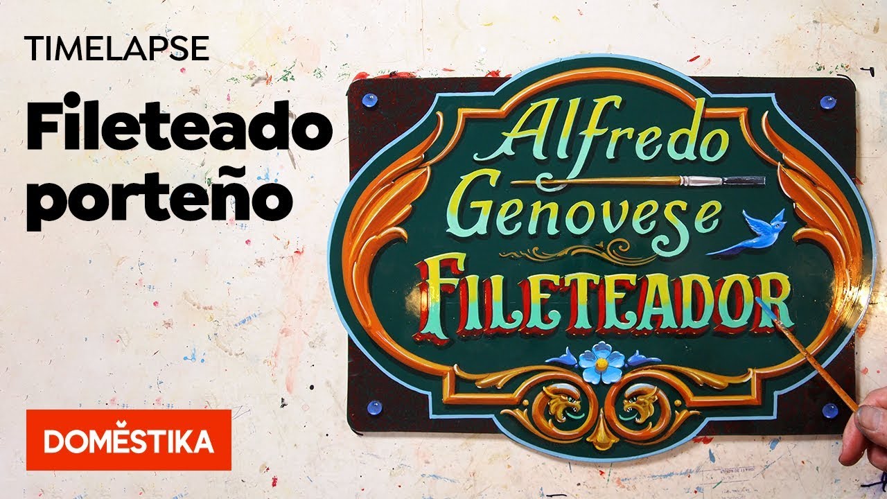 TIMELAPSE ilustración: el estilo fileteado porteño paso a paso - Alfredo Genovese - Domestika