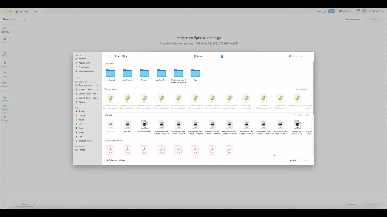 Boomerang - Importer votre boomerang dans Cricut Design Space