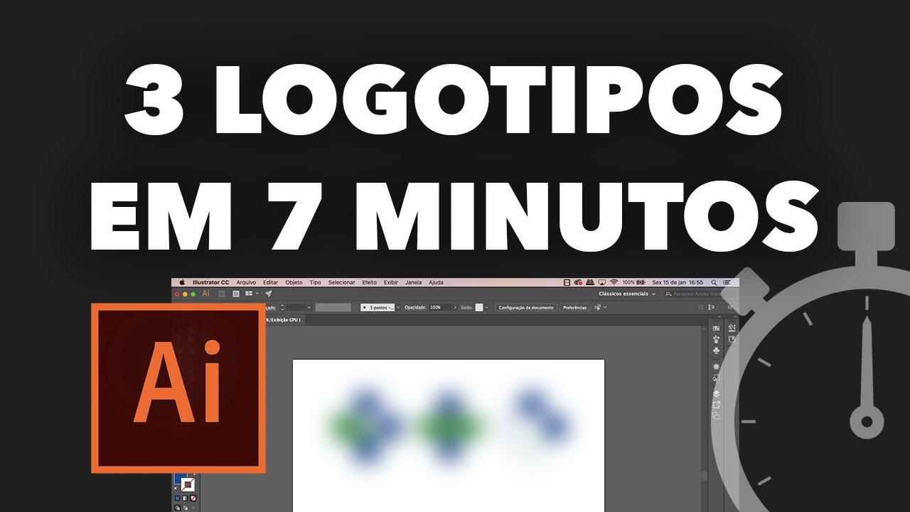 Como criar 3 logotipos em 7 minutos! DICAS PRÁTICAS para Illustrator