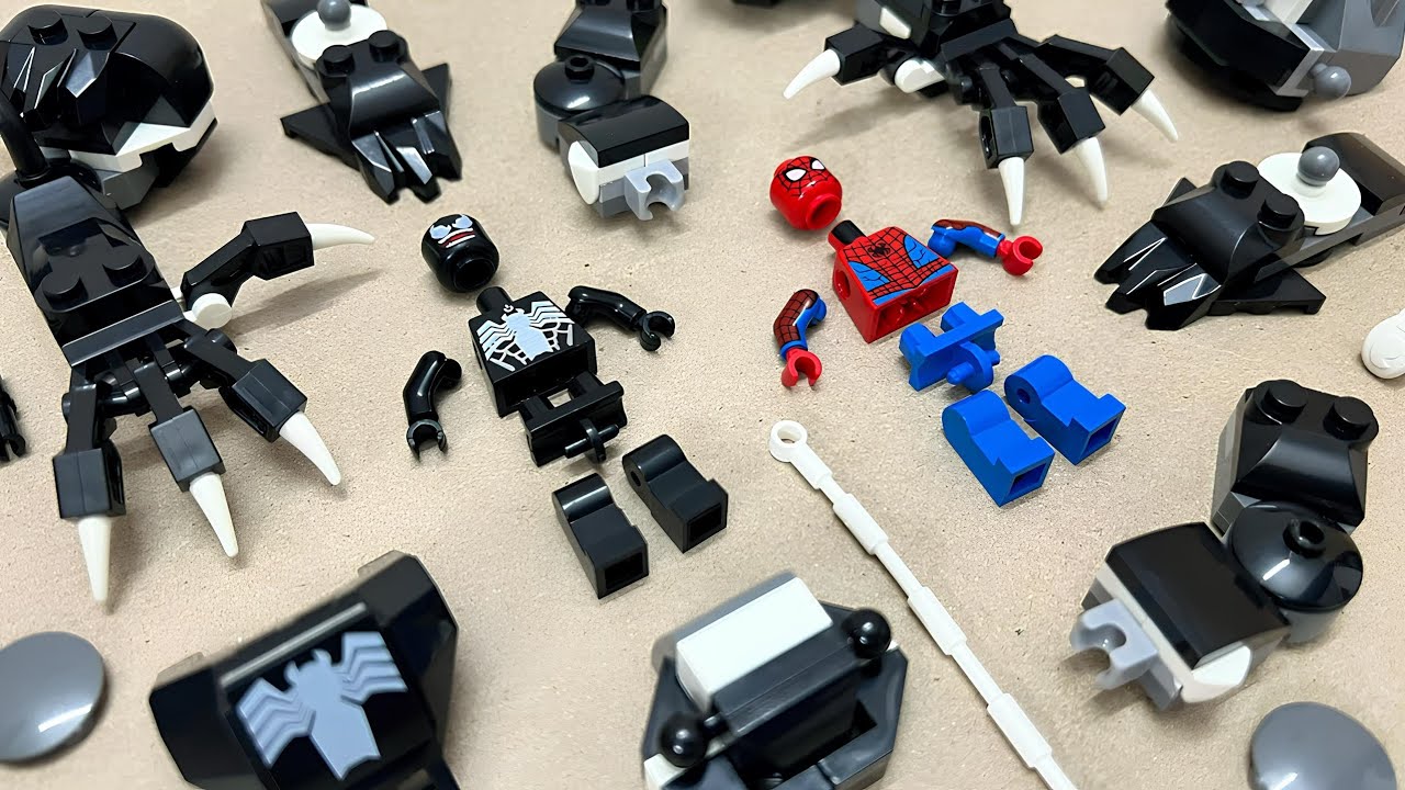 lego venom mech armor vs spider-man | minifigures lego unofficial 