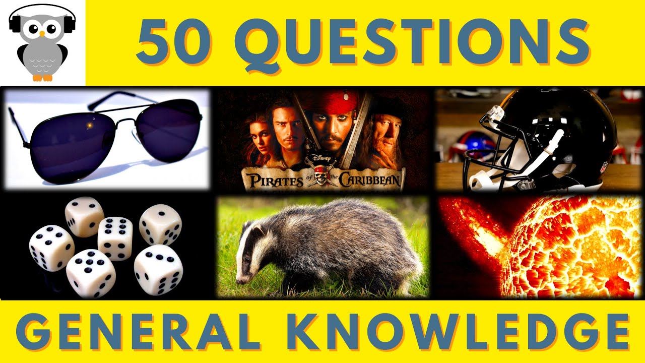 General Knowledge Quiz Trivia #176 | Sunglasses, NFL Team, Dice, Skunk, Pirates of The Caribbean