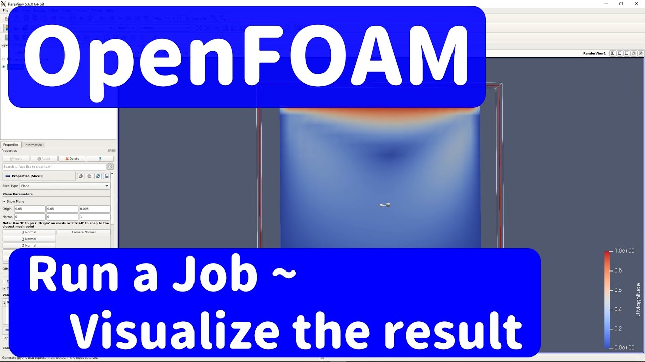 【OpenFOAM tutorial#2】Run a Job ~ Visualise the Results【fluid mechanics】