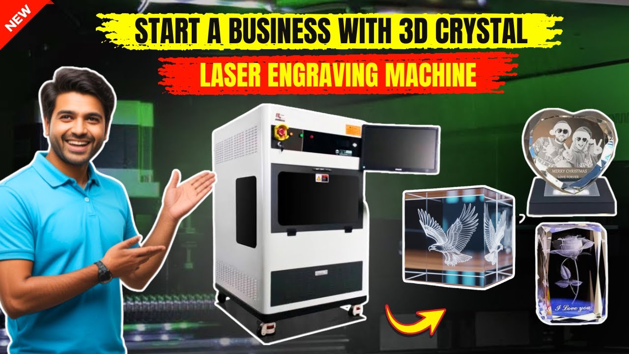 Start a PROFITABLE Business with a 3D Crystal Laser Engraving Machine - New Business
