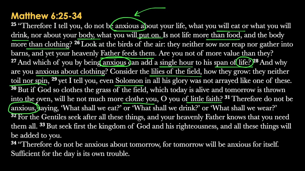 Matthew 6:25-34