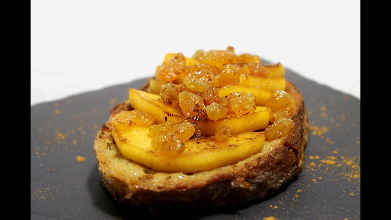Pain perdu aux pommes et raisins par Alain Ducasse
