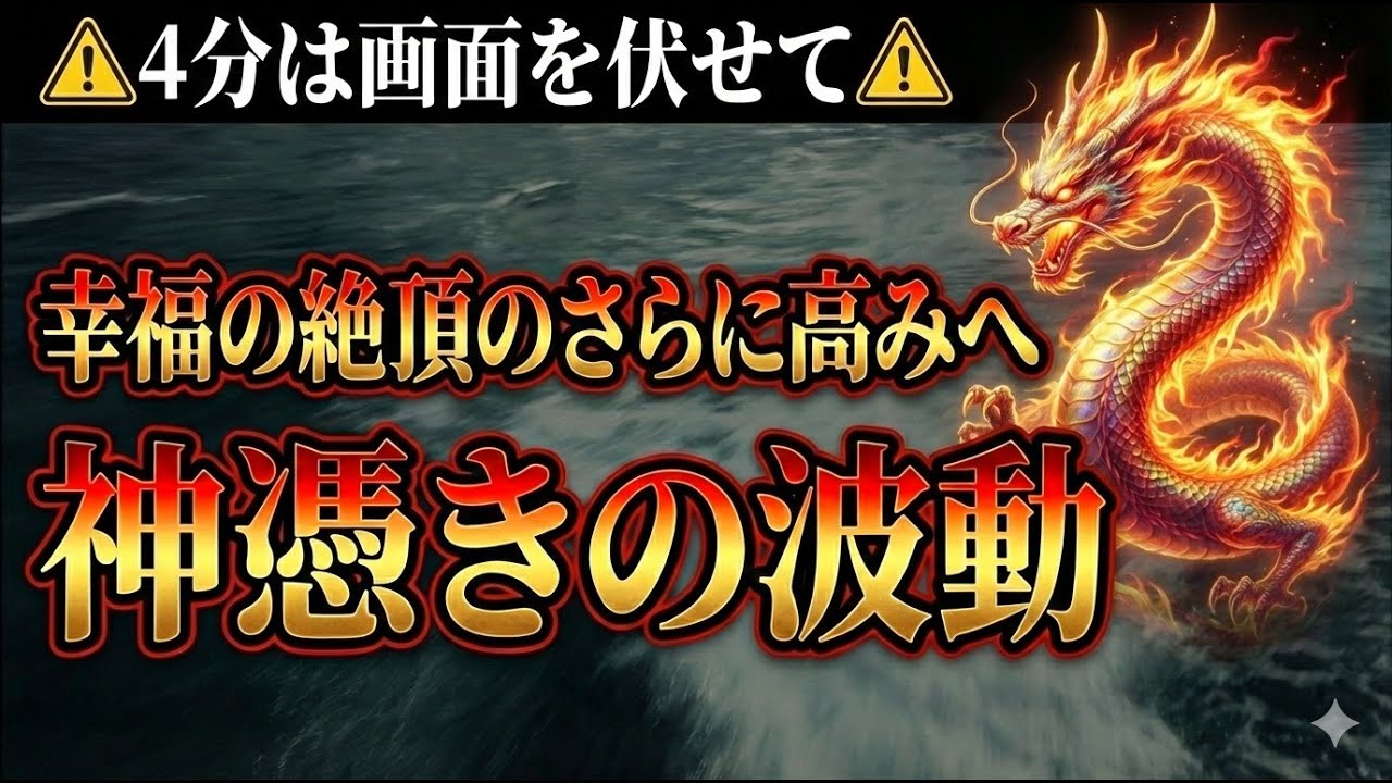 ⚠︎4分は画面を伏せて⚠︎幸福の絶頂のさらに高みへ連れて行ってくれる神憑きの波動