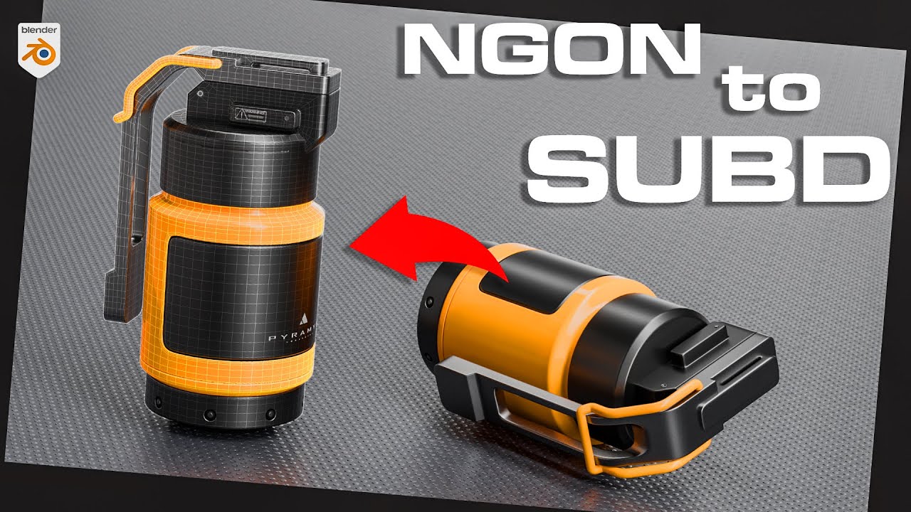 Blender 3D Hard Surface  - NGON to SUBD Tutorial