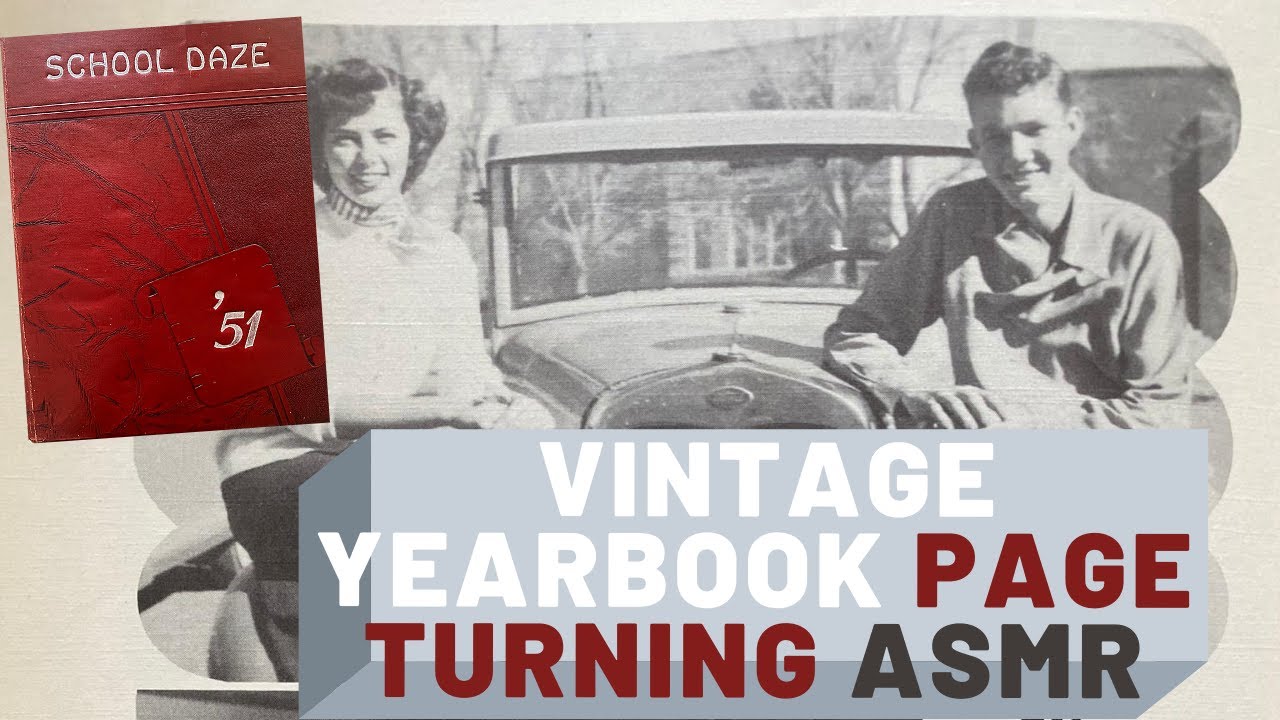 Page Turning Vintage Yearbook ASMR ~ 1951 Clovis, New Mexico ~ No Speaking