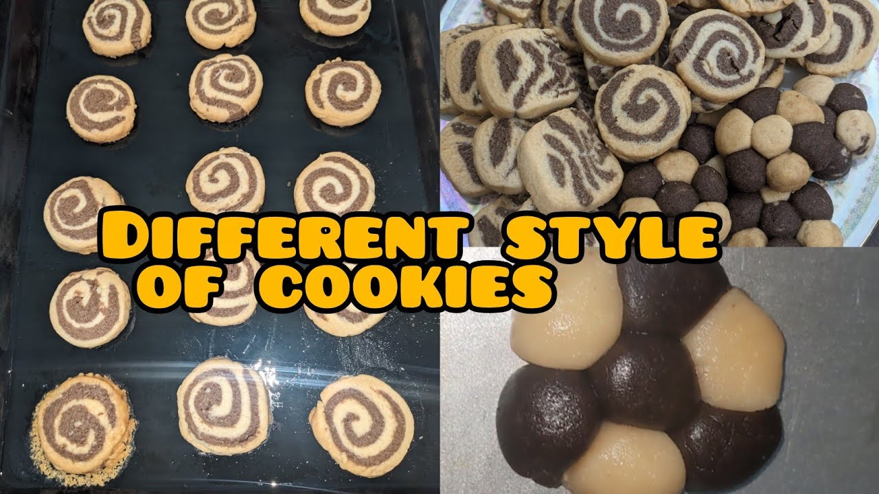Different style of cookies with oven 
