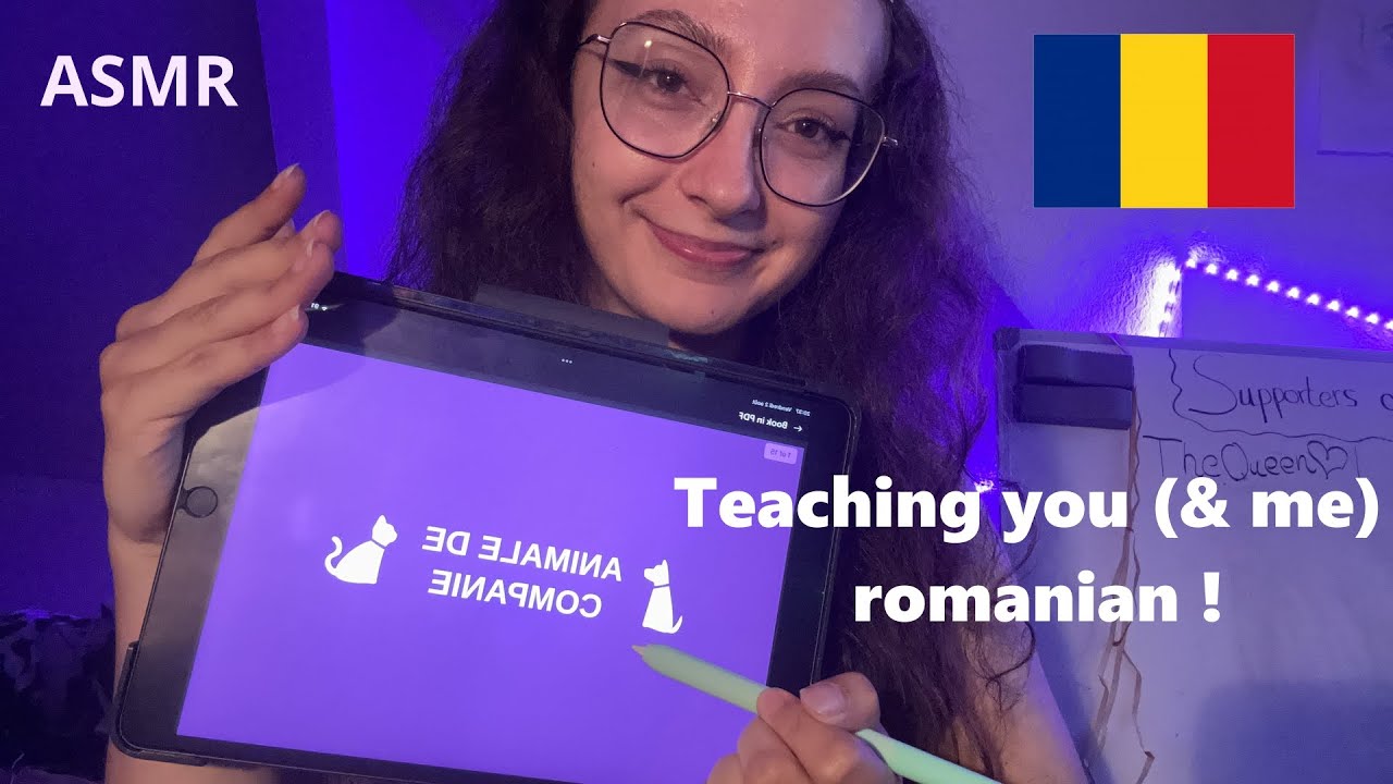 ASMR | Teaching You (& me) romanian ! 🇷🇴 (+ Ipad Sounds)