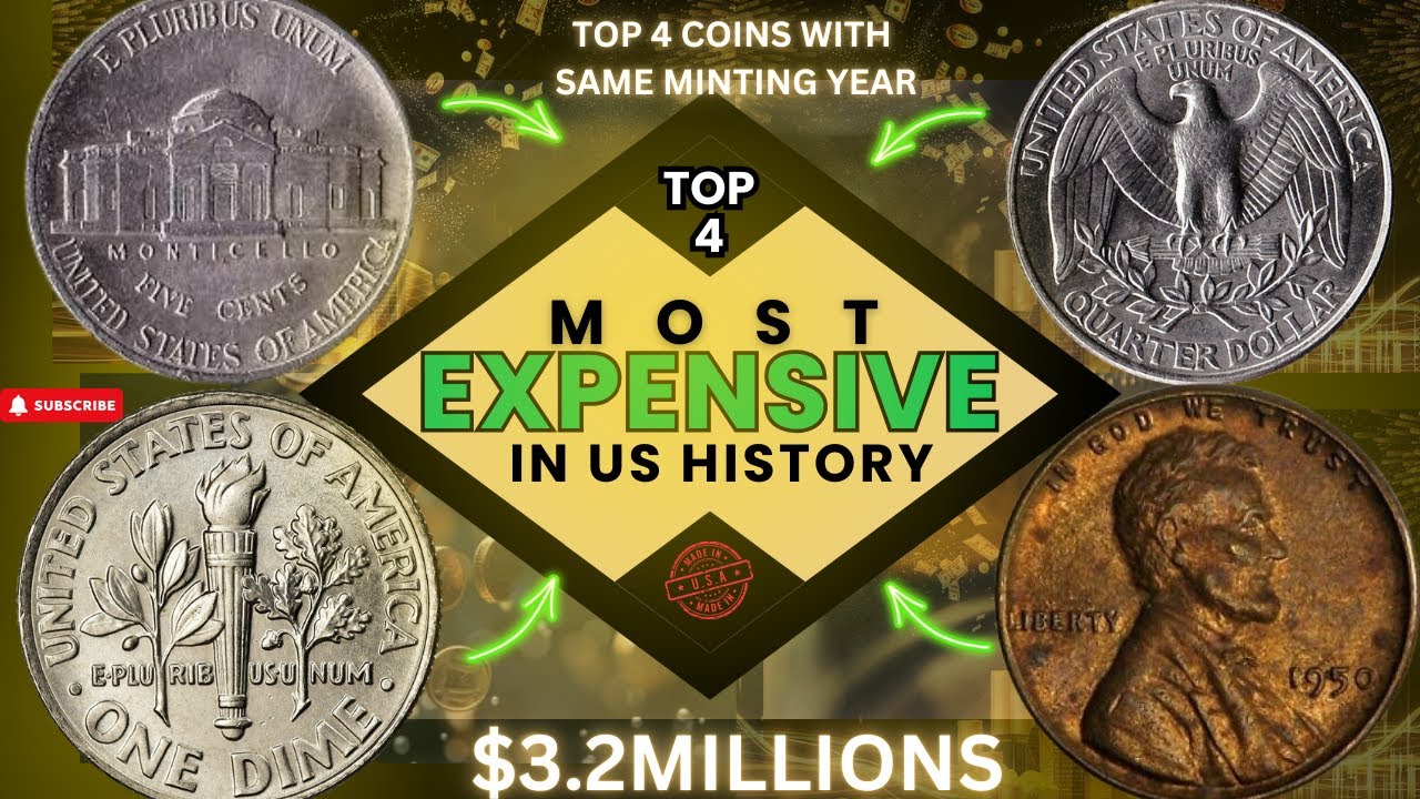 TOP 4 SUPER ULTRA RAREST COINS IN US HISTORY WORTH IN MILLIONS | RARE US DIMES | RARE US QUARTERS