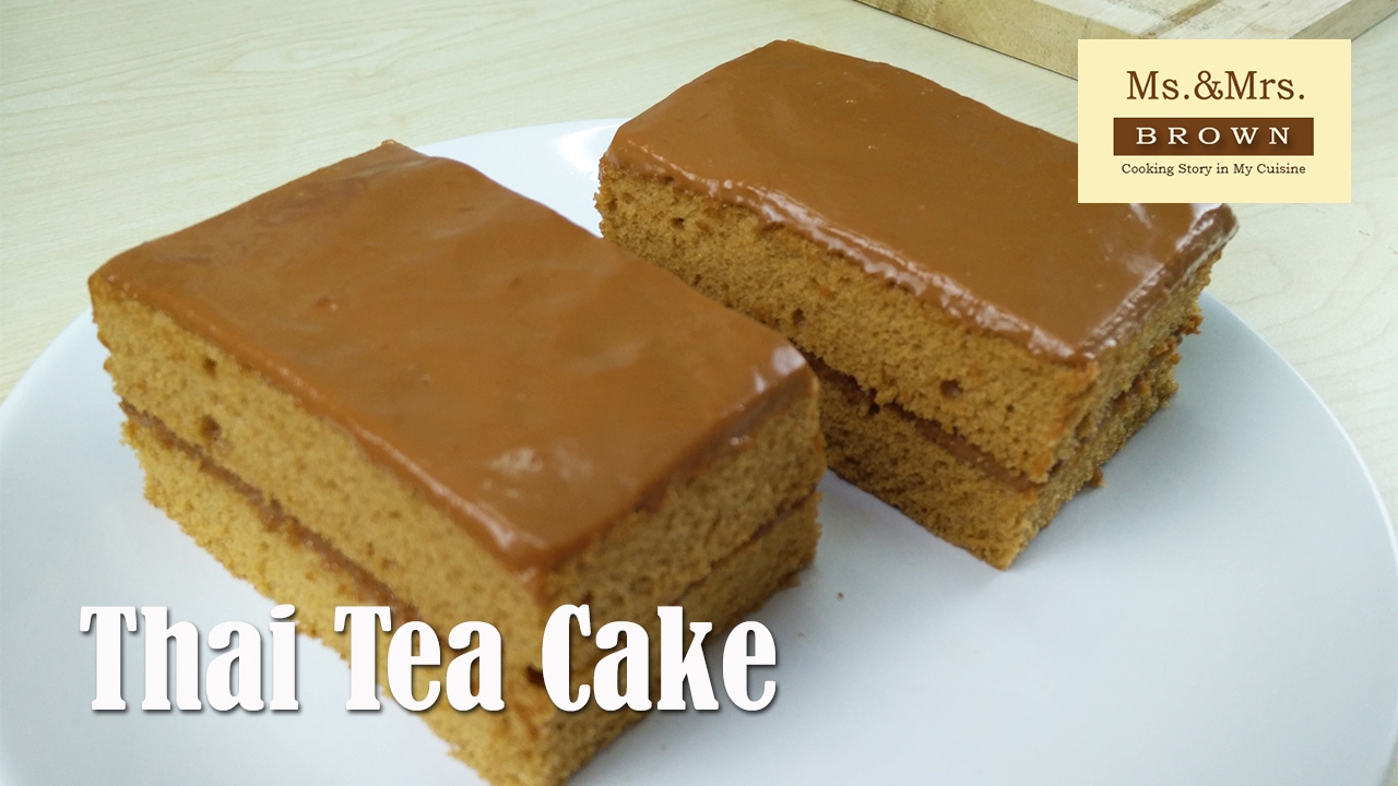 เค้กชาไทยหน้านิ่ม Thai Tea Cake