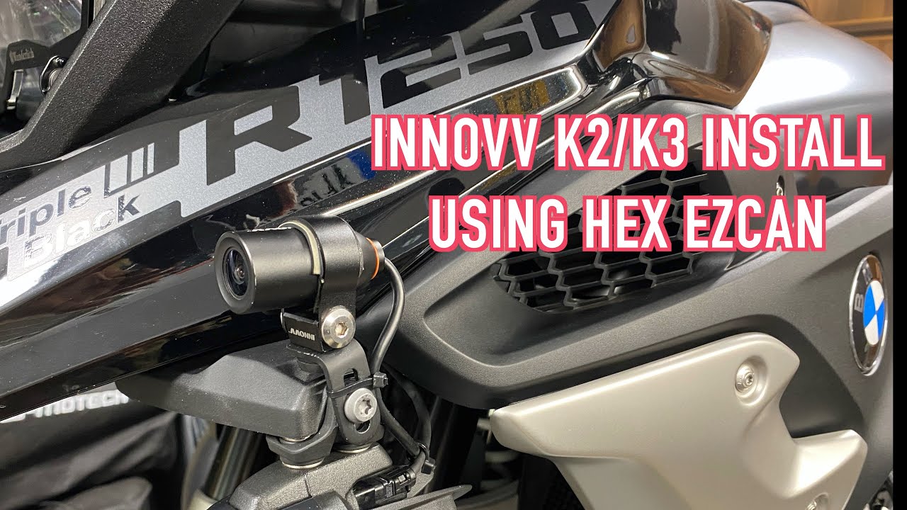 Part 1 , Installation guide of the Innovv K2/3 dash cam, BMW R1250GS, using Hex Ezcan power.