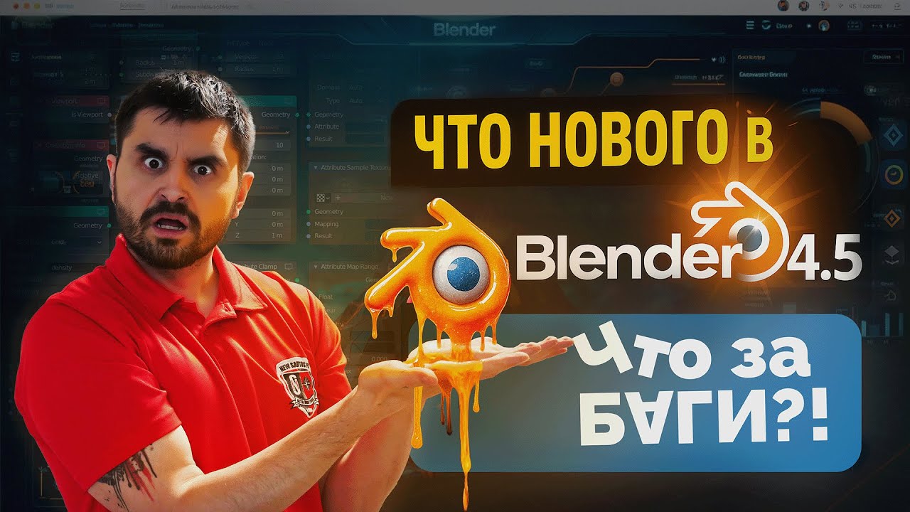 Новый Blender 4.5 — cтоит ли обновляться? Обзор всех функций блендер.mp4 #blender3d #3d #3dmodeling