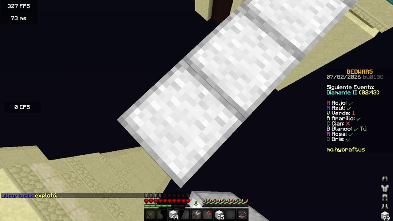 BEDWARS pero NO PUEDO usar ORO en mc.hycraft.us