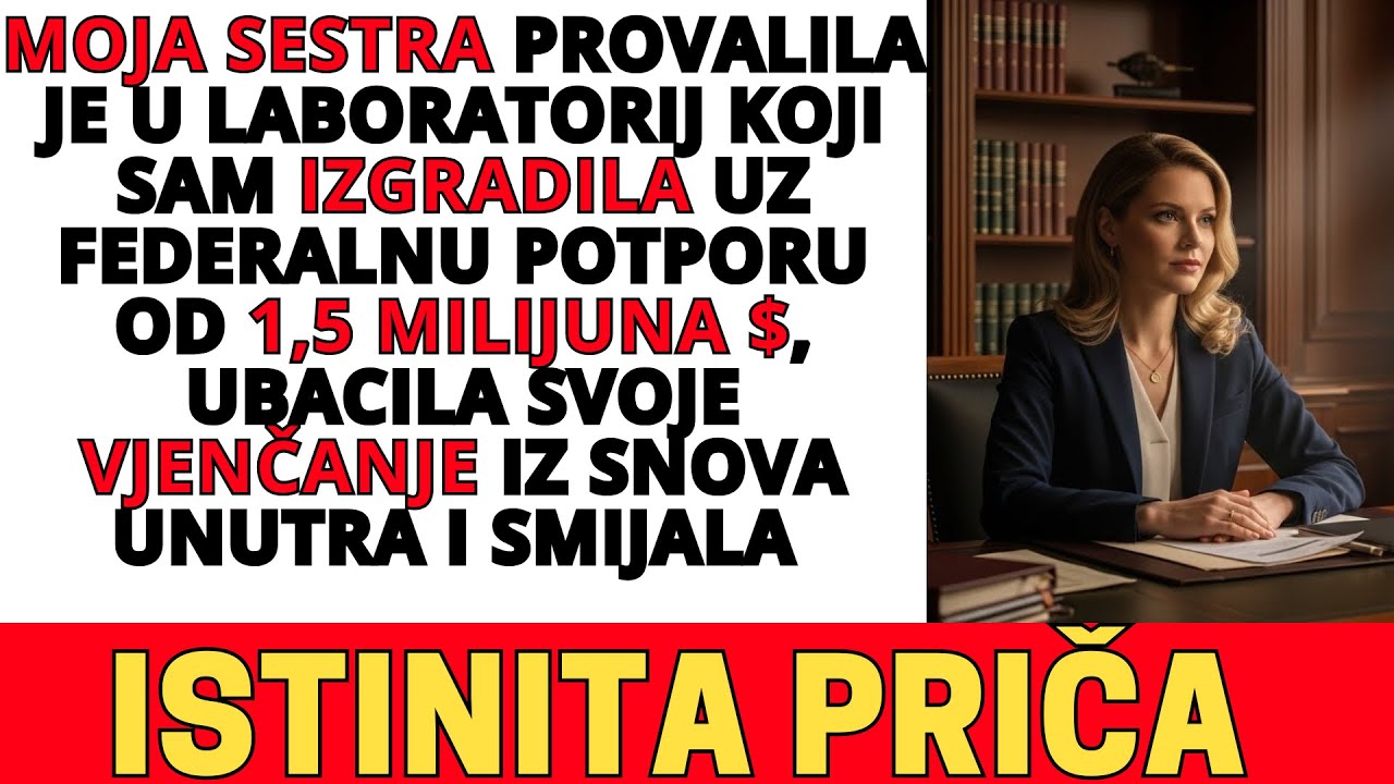 IZGRADILA SAM LABORATORIJ OD 1,5 MILIJUNA $ — A MOJA SESTRA GA JE OKUPIRALA ZA VJENČANJE