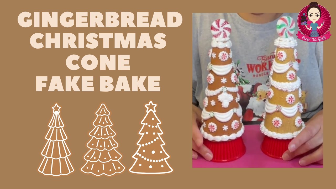 Decorative Gingerbread Christmas Tree Cones