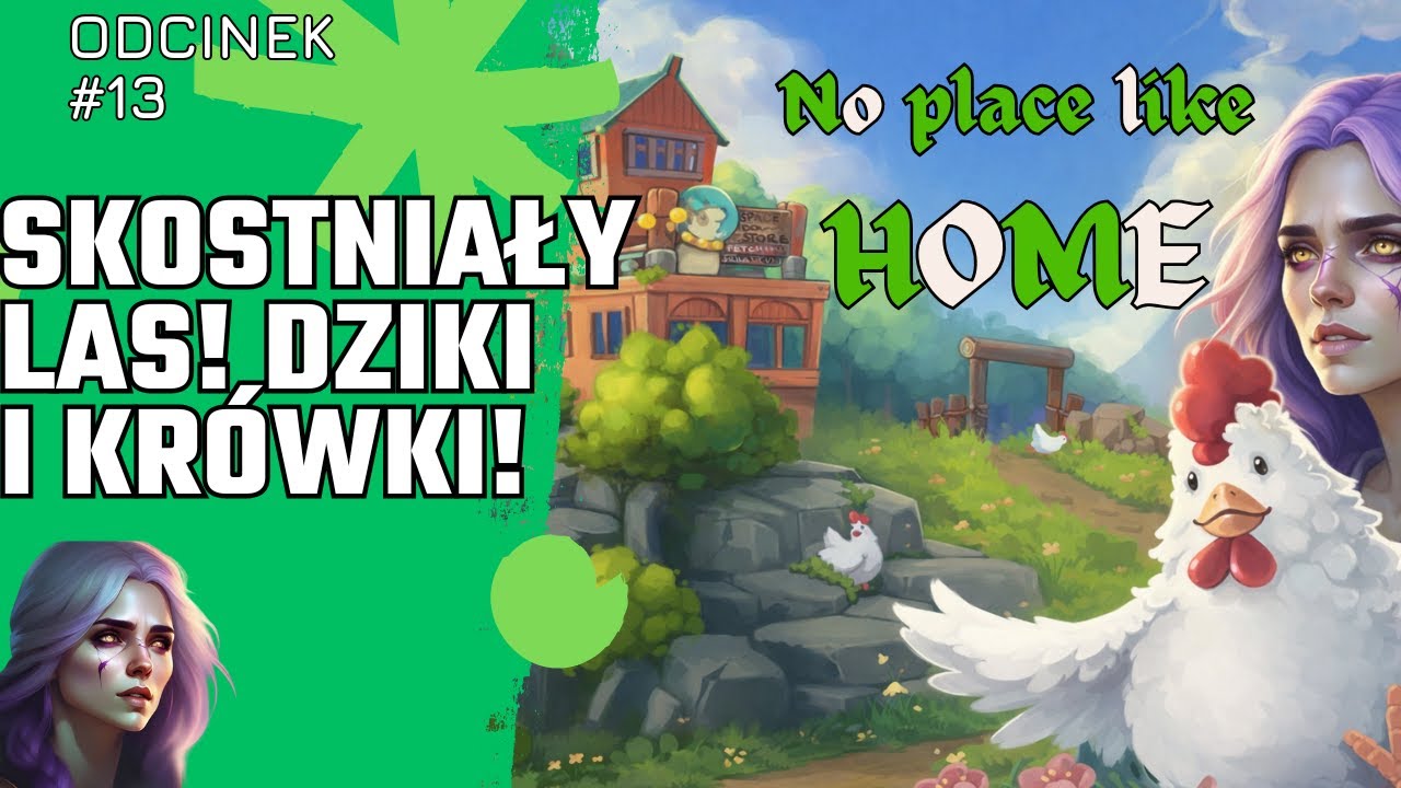 No Place Like Home PL🐔 #13 🌲Skostniały las! Dziki i krówki!