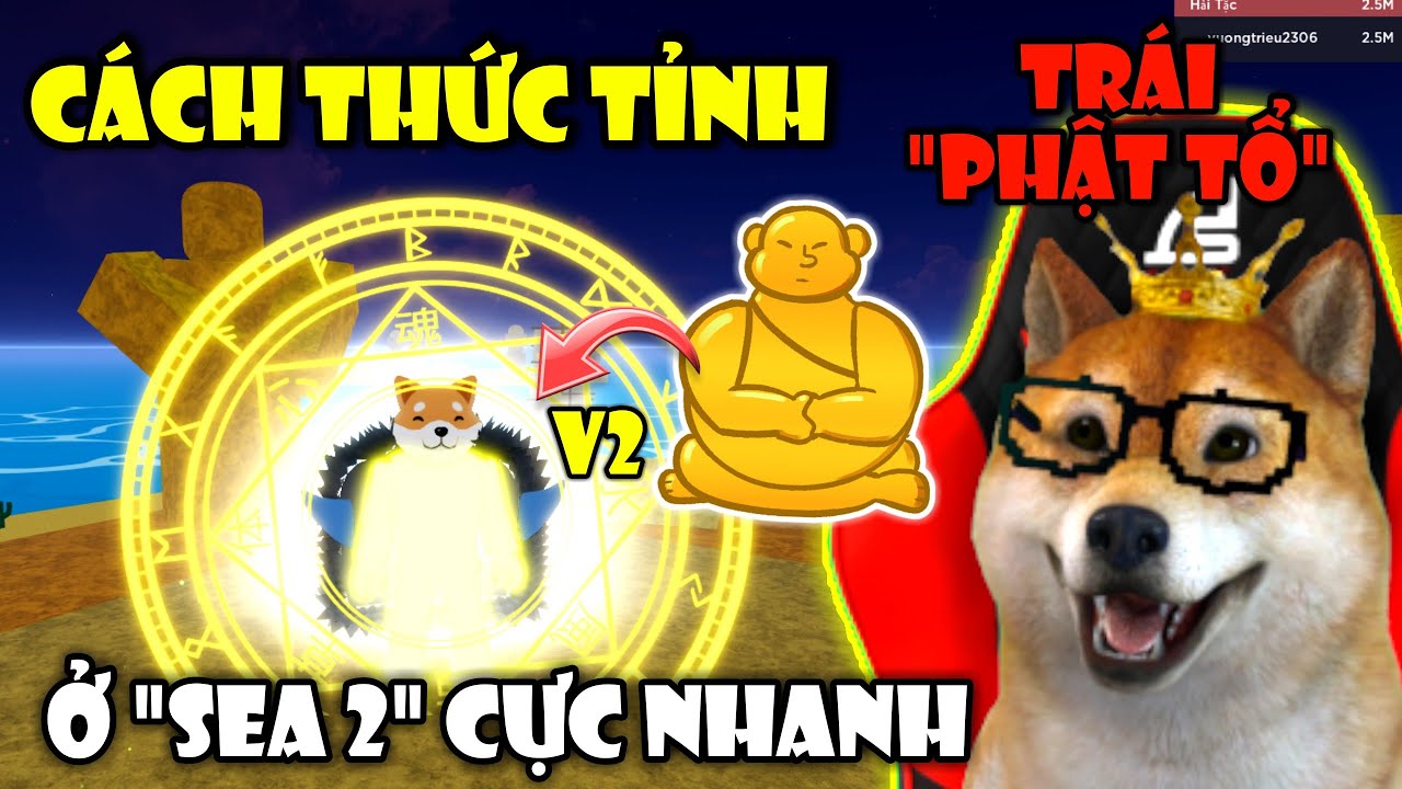 Cách Thức Tỉnh Trái Phật Tổ Ở Sea 2 Cực Dễ Trong Blox Fruit - How to Awaken Buddha In Sea 2 | Roblox