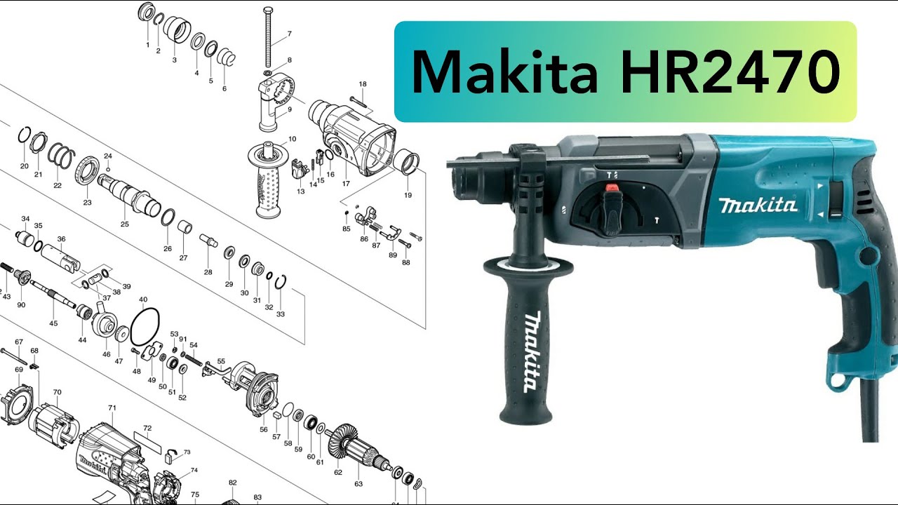Hammer drill Makita HR2470 fix mechanical problem