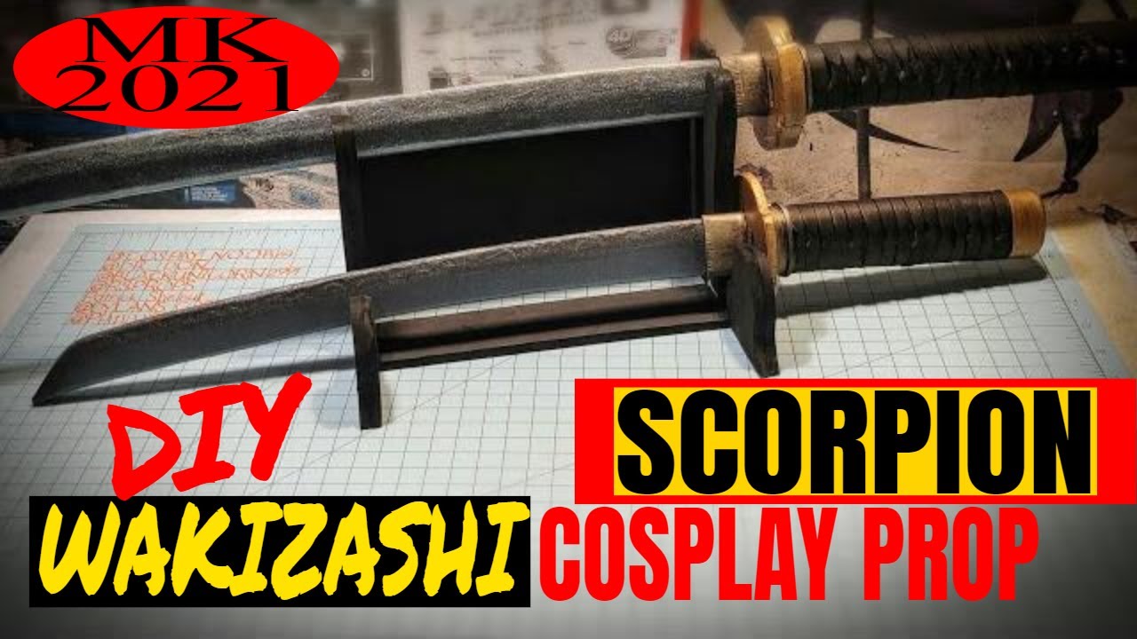 Wakizashi con safe prop build for my Mortal Kombat 2021 inspired Scorpion cosplay