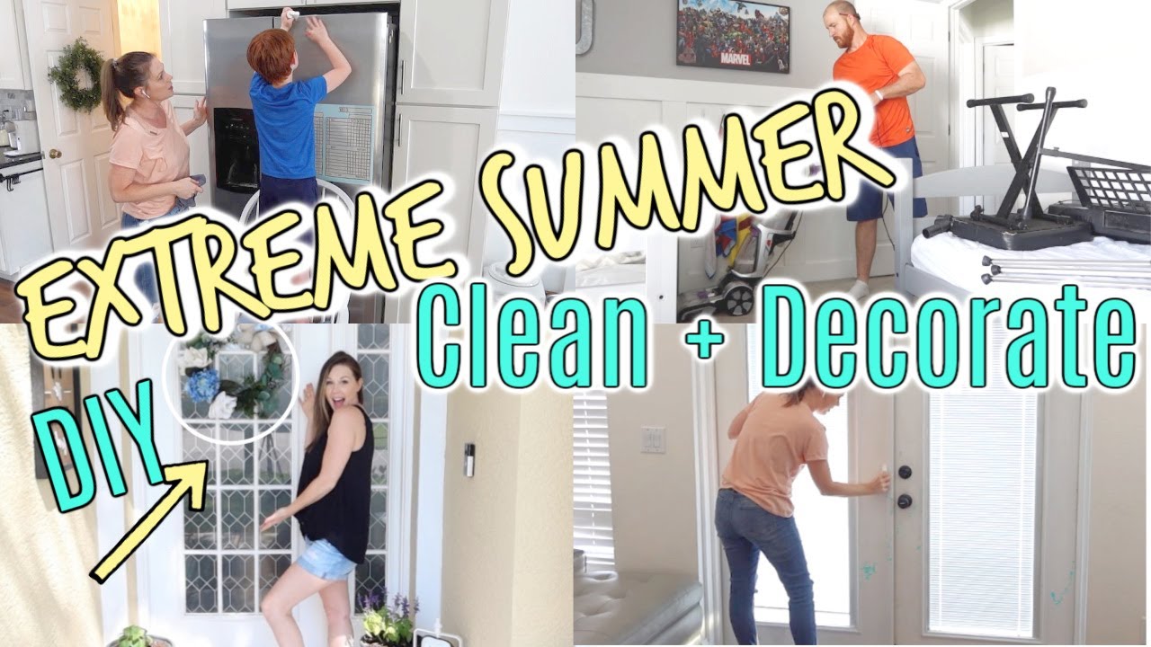 😳SHOCKING!! DIRTY HOUSE CLEAN #WITHME  | SUMMER CLEAN + DECORATE | 2020 EXTEME CLEANING MOTIVATION