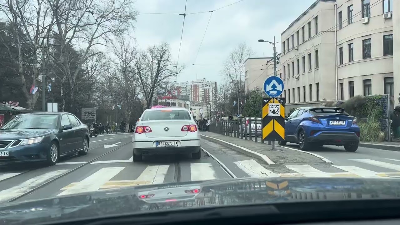 Beograd, voznja, Juzni bulevar - Kalenic - Beogradska - Cvijiceva