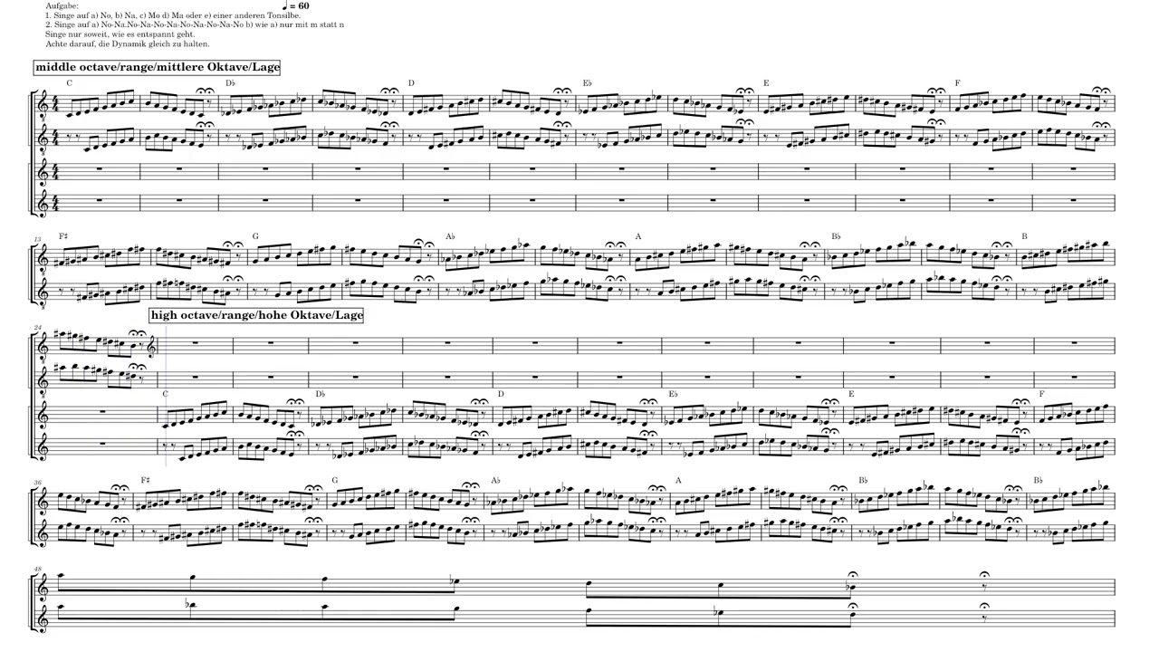 major scale Dur-Tonleiter canon (exercise Übung)