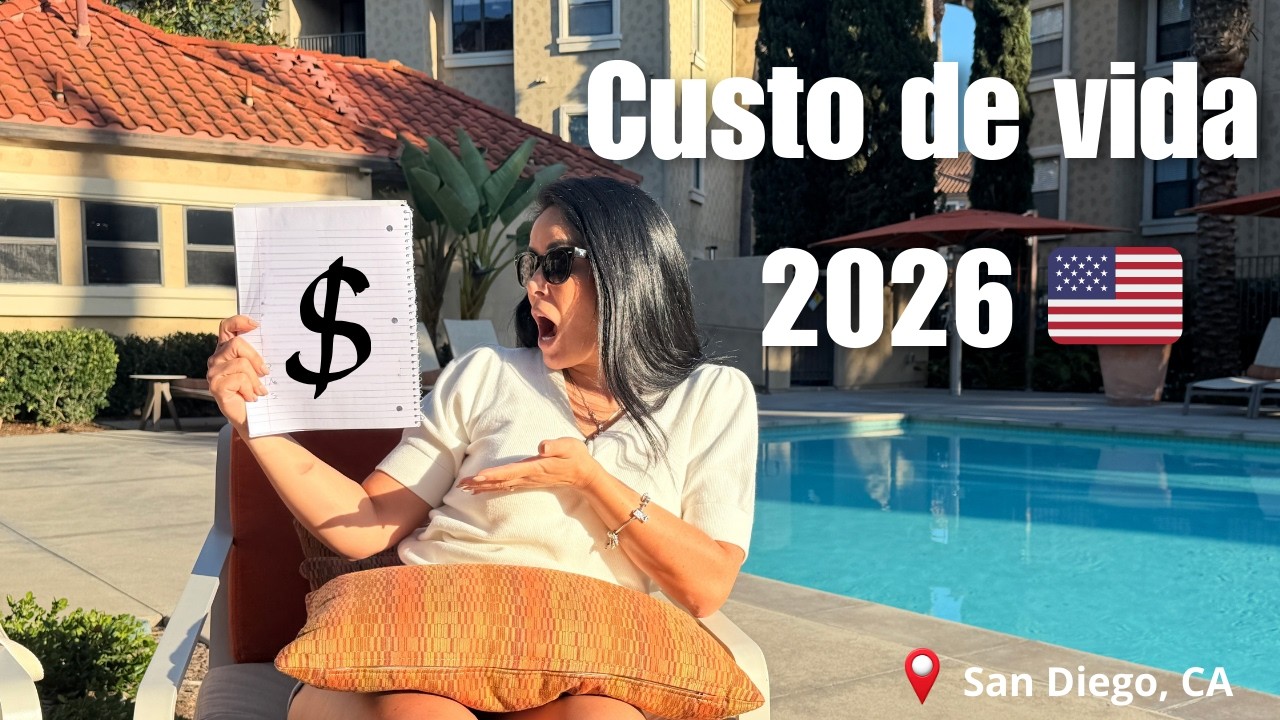 Quanto custa viver nos EUA 2026? 💸 Meus gastos reais morando na Califórnia!