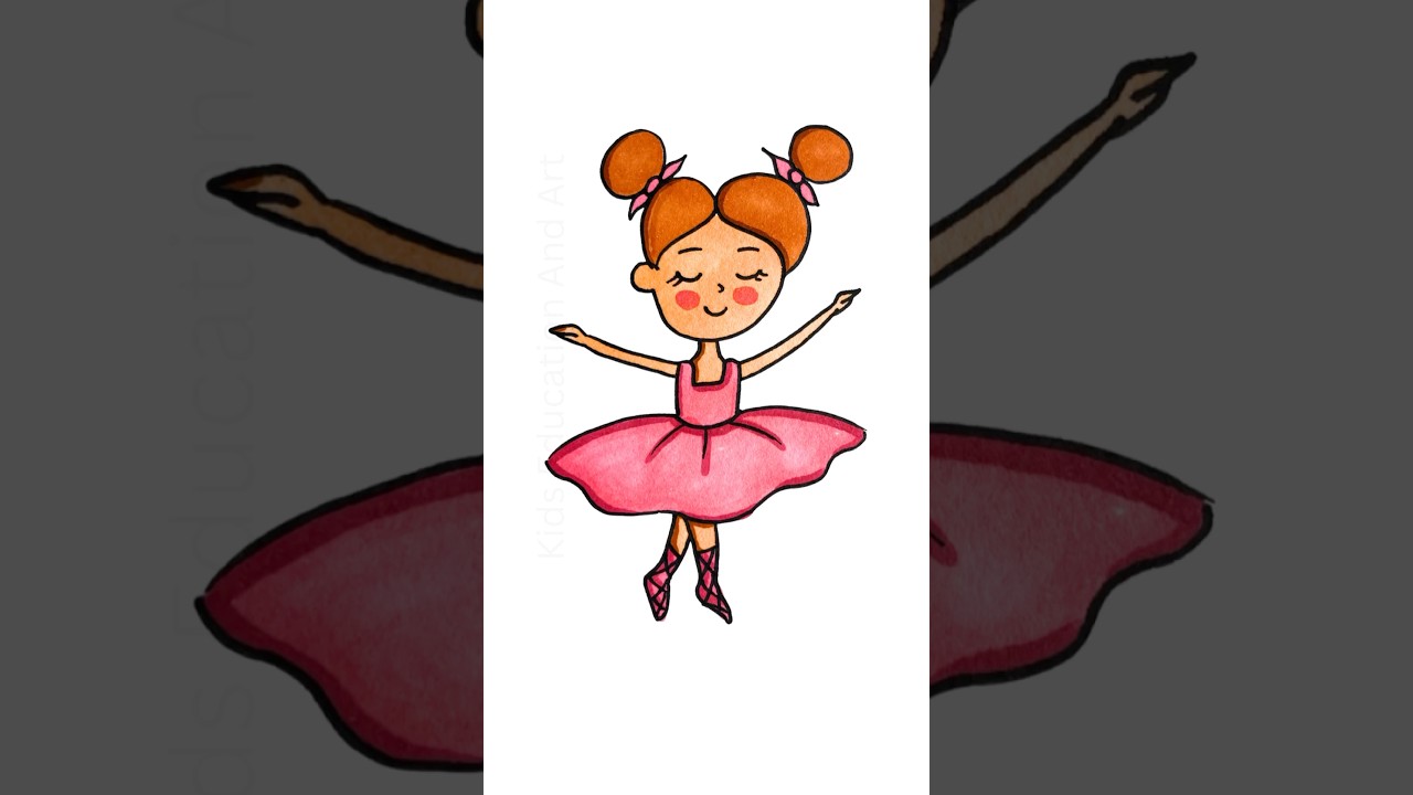 How to draw a dancing girl 