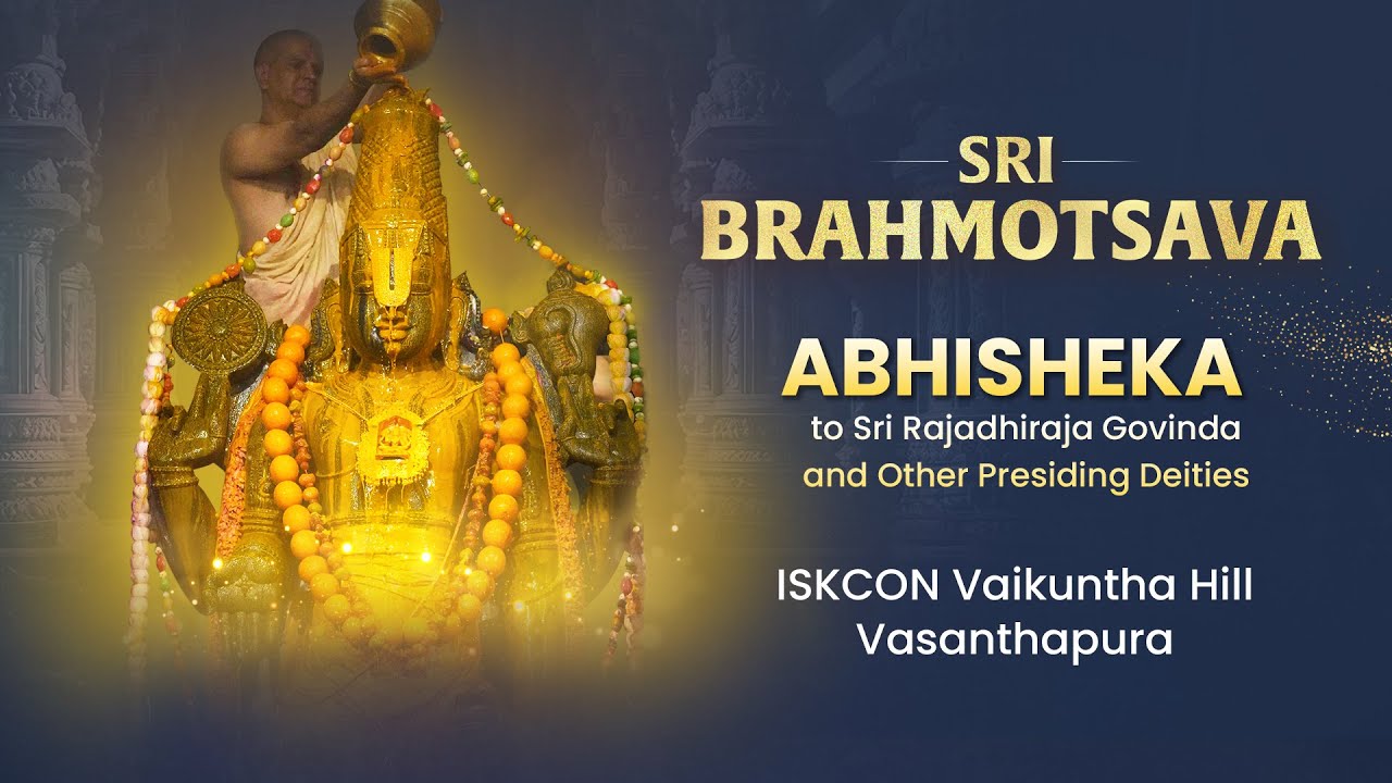 Grand Abhisheka for the Mula Vigrahas | Brahmotsava 2024 | ISKCON Vaikuntha Hill