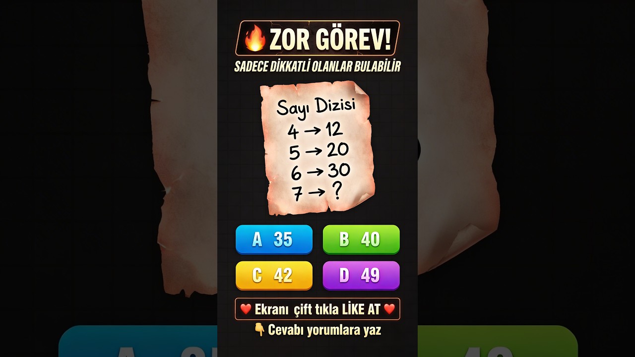 %90 Kişi Yanlış Cevaplıyor! Zor Sayı Bulmacası 🧠 Sadece Dikkatliler Çözer