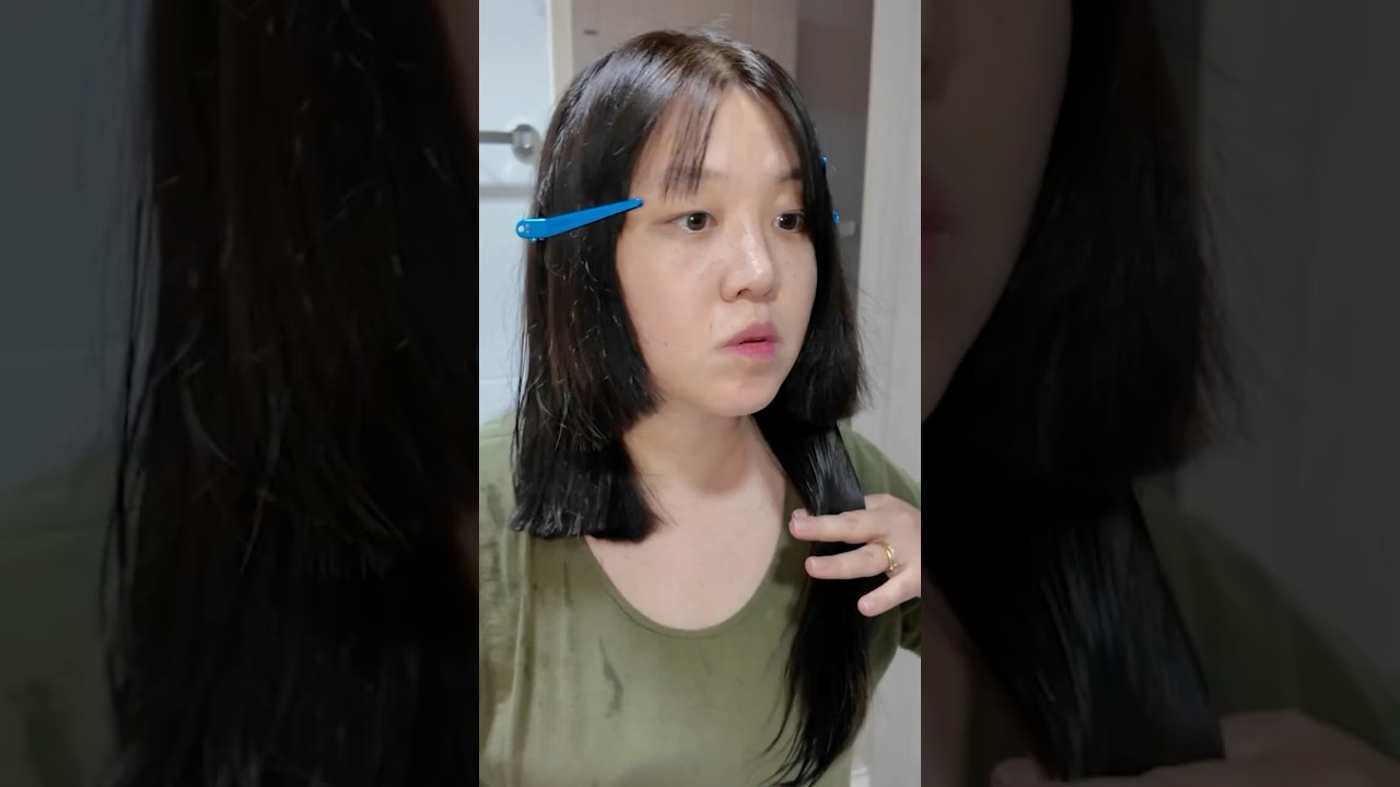 집에서 셀프로 #중단발 #레이어드컷 #koreanhairstyle