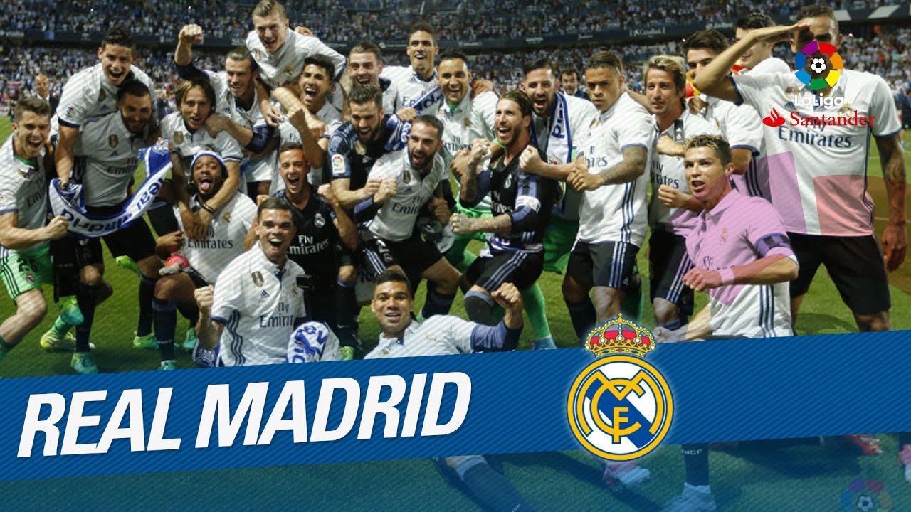 Celebración del Real Madrid, campeón de LaLiga Santander 2016/2017