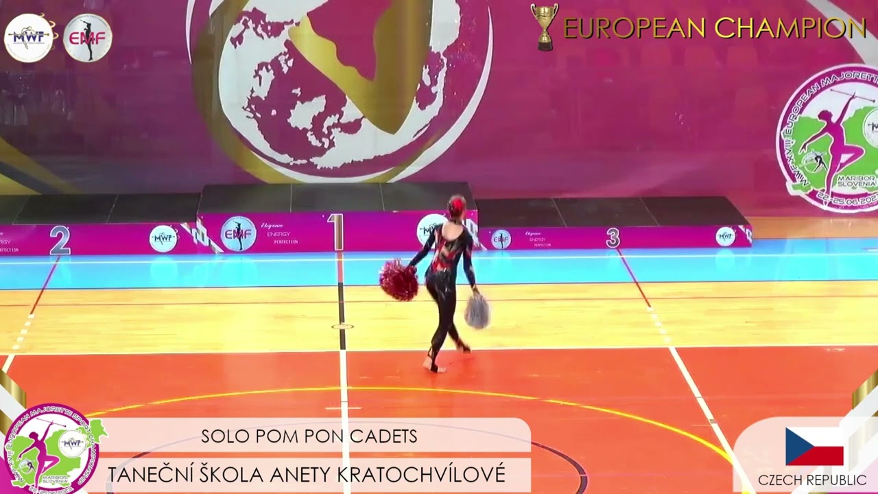 MWF/ 🏆 EUROPEAN CHAMPION 2023. 🏆SOLO POM PON CADETS/ TANEČNI ŠKOLA ANETE KRATOCHVILOVE- CZ