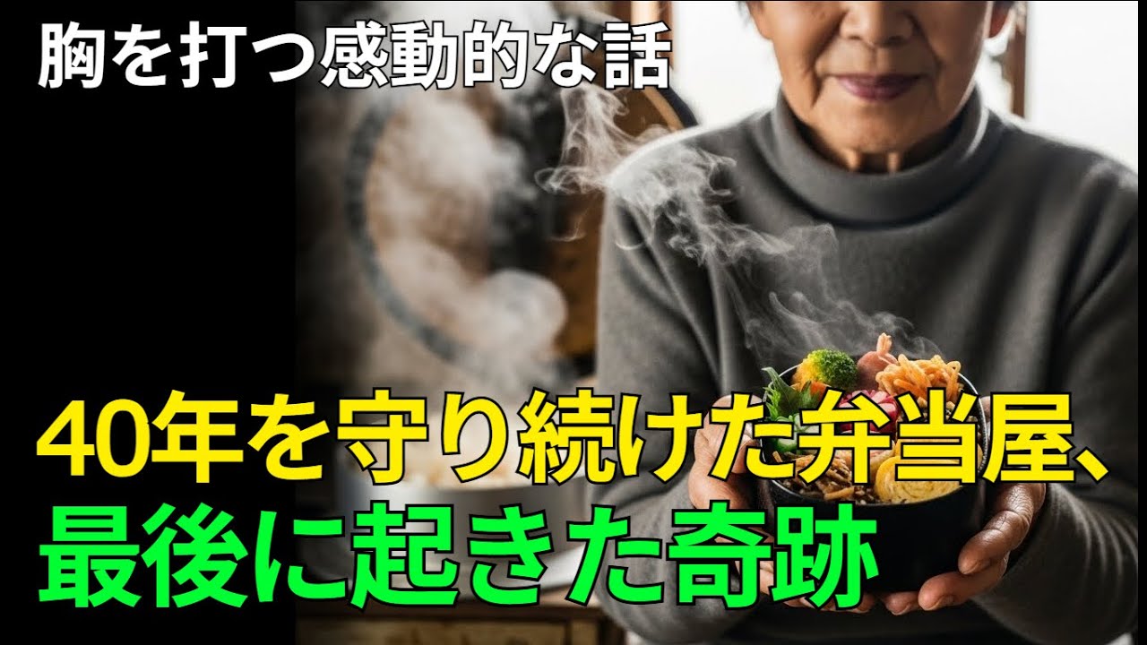 [感動する話]もう…終わりだと思った. 40年を守り続けた弁当屋、最後に起きた奇跡
