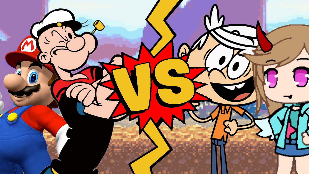 M.U.G.E.N. Battles | Mario/Popeye vs Gachatuber/Lincoln Loud