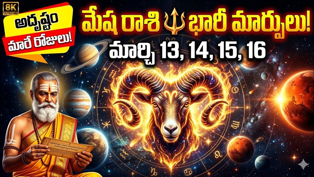మేష రాశి వారికి షాకింగ్ రాశిఫలాలు 🔱 March 13,14,15,16 | Mesha Rasi Rasiphalalu | Aries